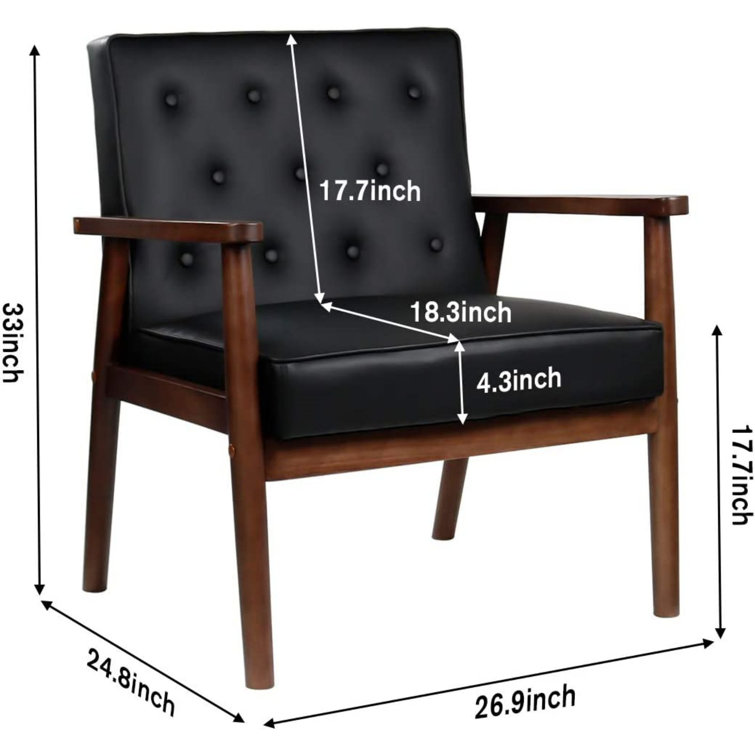 Corrigan Studio® Lakeysa Faux Leather Accent Chair Wayfair Canada